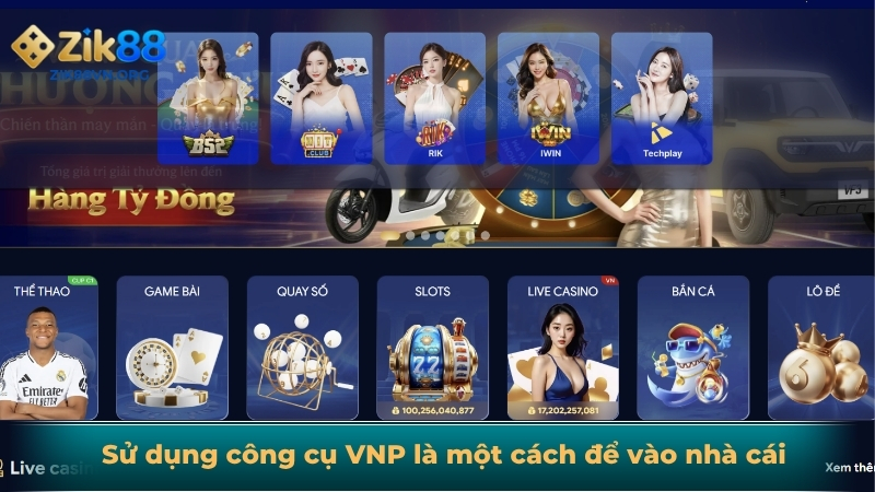 Bạn có thể dùng VPN để có thể vào nhà cái mà không bị chặn