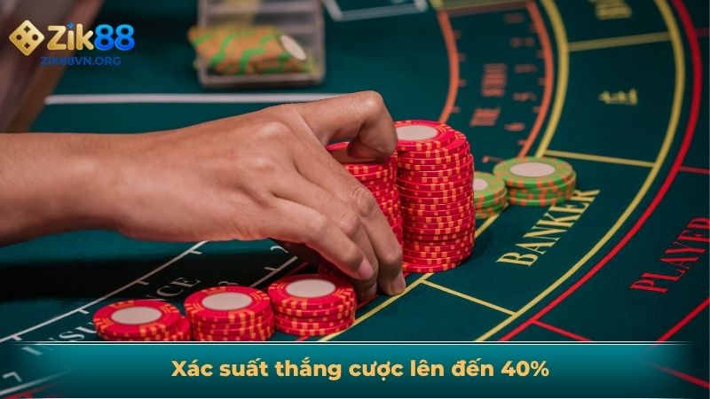 Xác suất thắng cược lên đến 40%